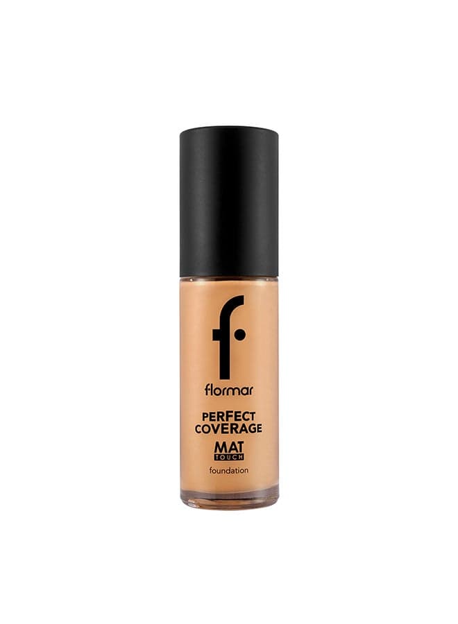 Perfect Coverage Mat Touch Foundation – 324 Hazel – Matte Finish Foundation, Shine Control, High Coverage Look, Smooth Skin Appearance Hazel