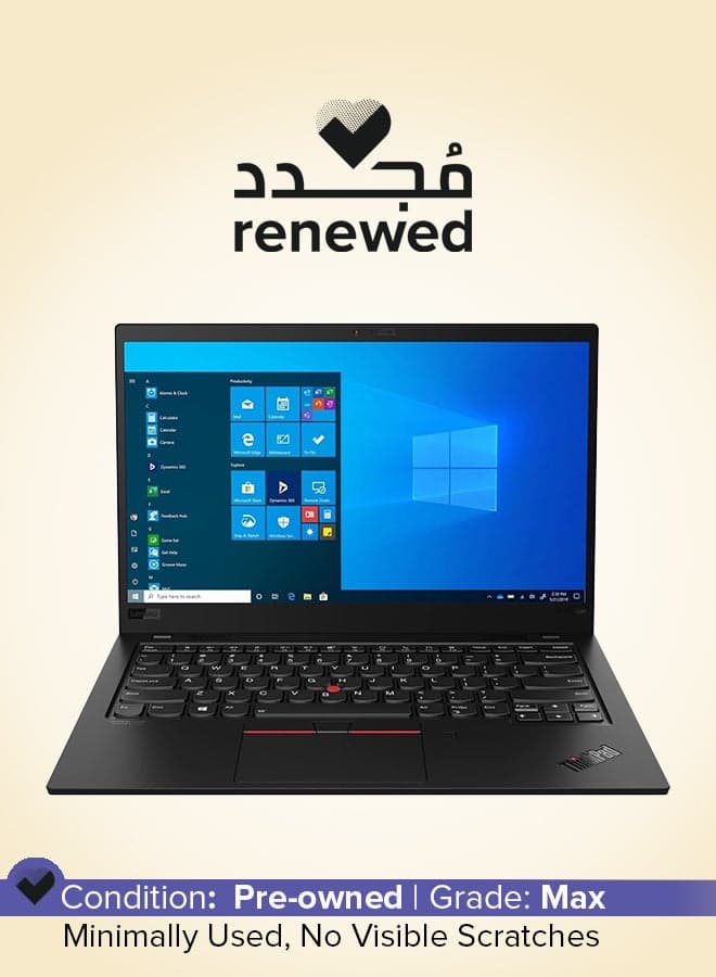 Renewed - ThinkPad X1 Carbon G8 Laptop With 14-Inch Display,Intel Core i7 Processor/Dual Core/10th Gen/16GB RAM/512GB SSD/Intel HD Graphic/Windows 10 English Black