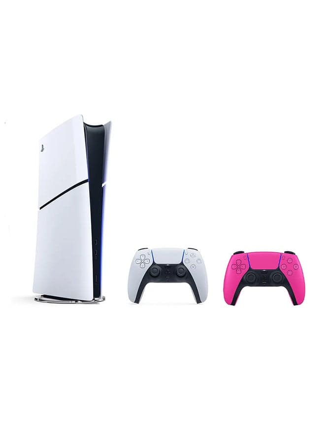 Sony PlayStation 5 Slim Console Digital Edition With Extra Pink Controller