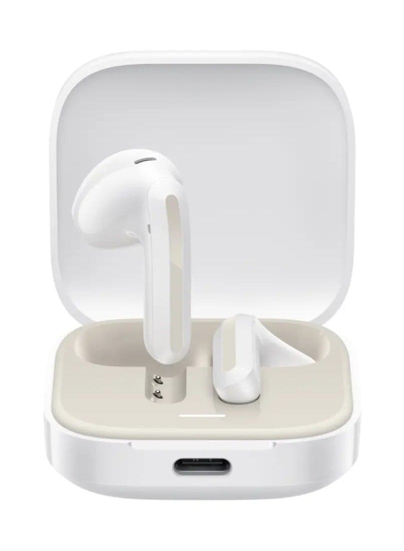 Xiaomi Redmi Buds 6 Active AI Wireless Earphones, Noise-Canceling Calls, Bluetooth 5.4, Low Latency, Deep Bass, Google Fast Pair, Fast Charging, USB Type-C, Up to 30 hours Battery Life with Charging Case, Lightweight, White