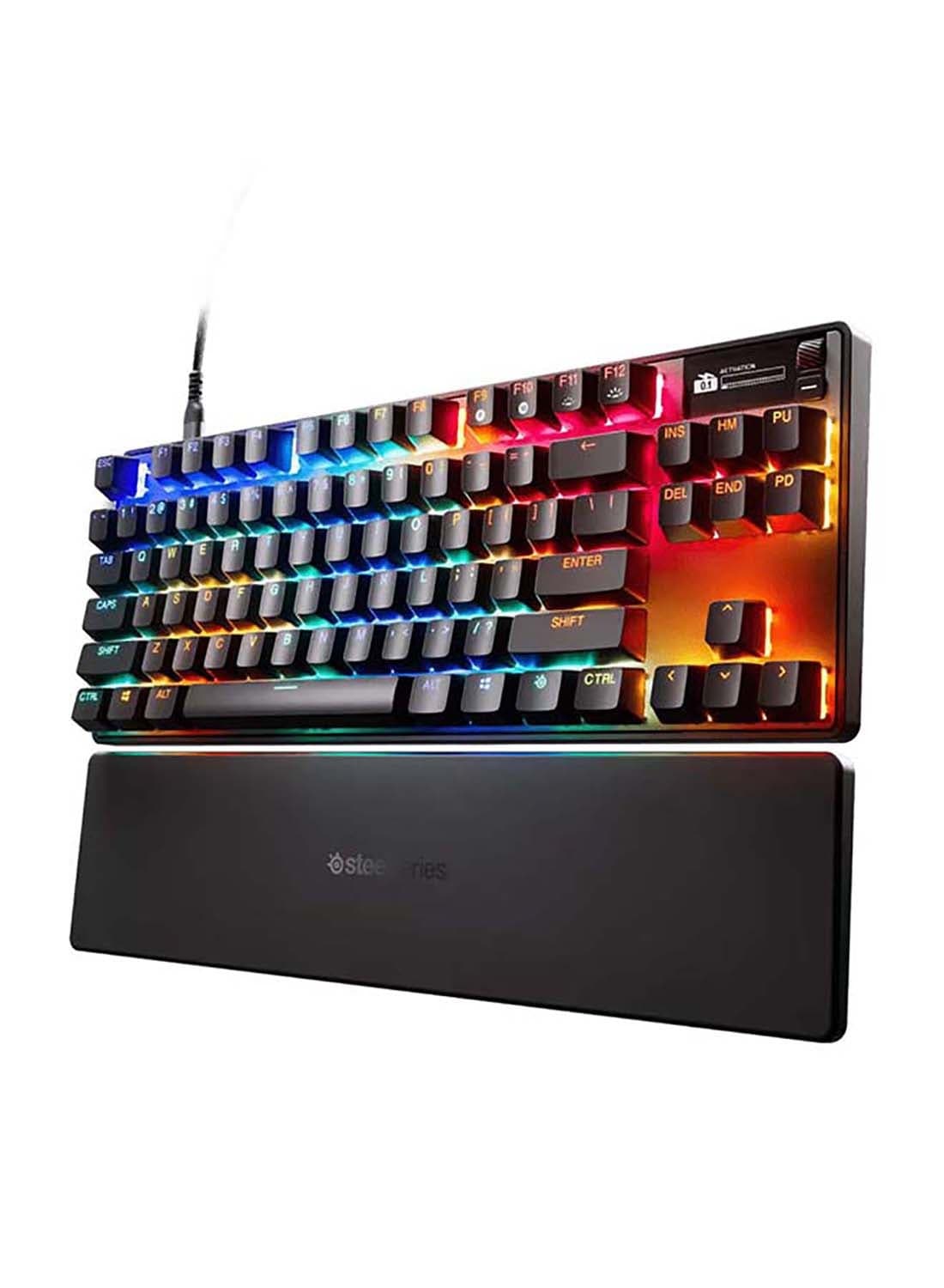 SteelSeries Apex Pro TKL Gen 3 Mechanical Gaming Keyboard, OmniPoint 3.0 Adjustable HyperMagnetic Switches, Double Shot PBT Keycaps, US English Layout, Wired Connectivity, Black | 64740