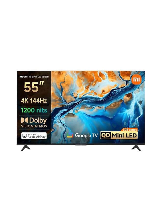 TV S Mini LED 55" 2025 | 4K QD-MiniLED | 144Hz refresh rate | Dolby Audio/Dolby Atmos/DTS-X​ | Powerful AI engine for image enhancement L55MASPLME Black