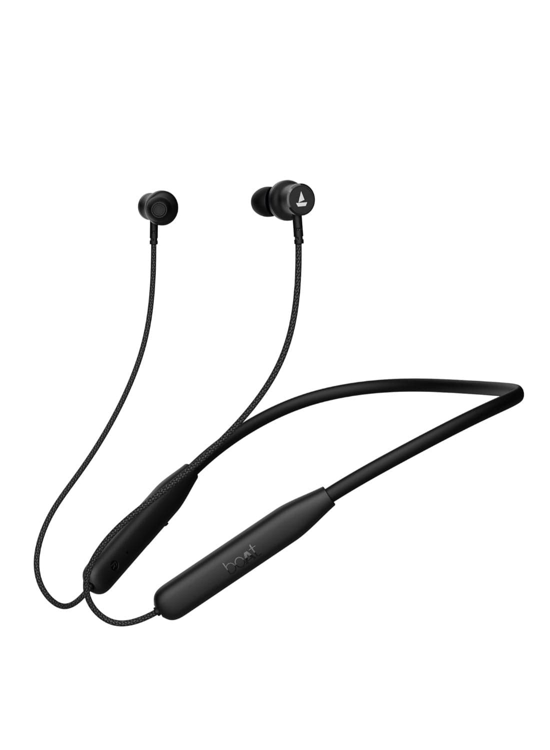 Rockerz 110 Wireless Neckband With Up To 40 Hrs Playtime, Dual Device Pairing, Enx Tech, Beast Mode, Asap Charging, Btv5.3, Ipx5, Type-C Interface & Magnetic Power Buds Active Black