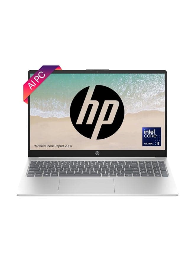(Upgraded Version) 15 Laptop With 15.6-Inch Display, Core Ultra 5-125H Processor/8GB RAM/512GB SSD/Integrated Graphics/Windows 11 English Silver English Silver