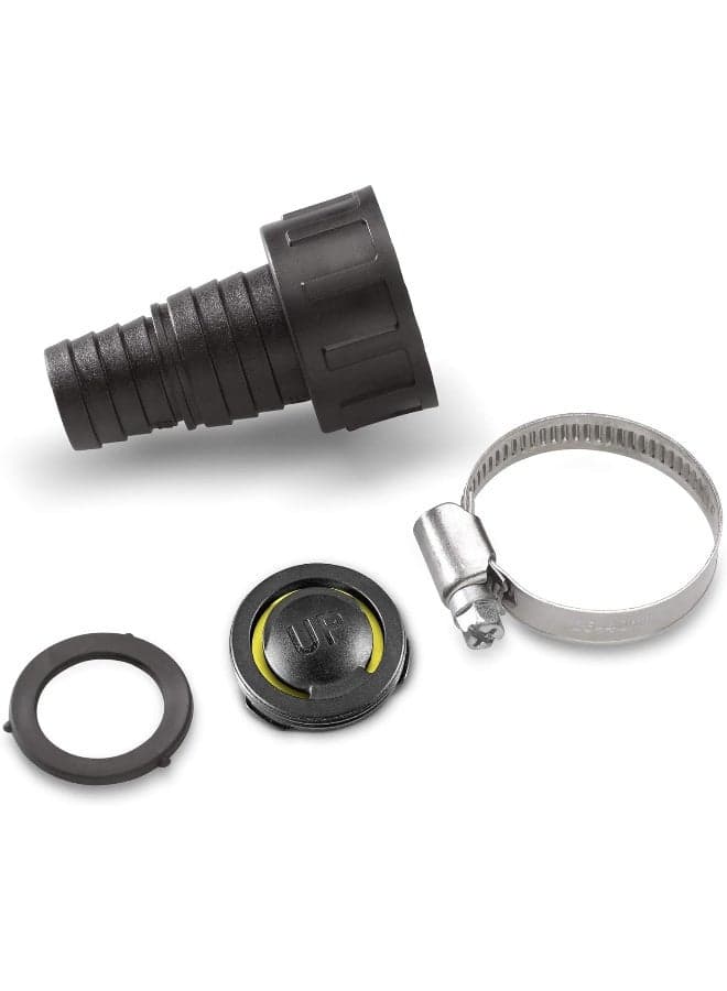 Karcher Pump Connector Set for 3/4-Inch and 1-Inch Suction Hose Black