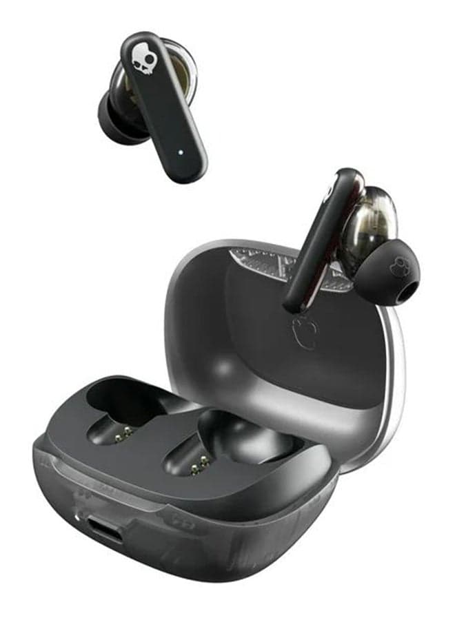 Smokin' Buds in-Ear Wireless Earbuds, 20 Hr Battery, 50% Renewable Plastics, Microphone, Works with iPhone Android and Bluetooth Devices - Midnight Smoke