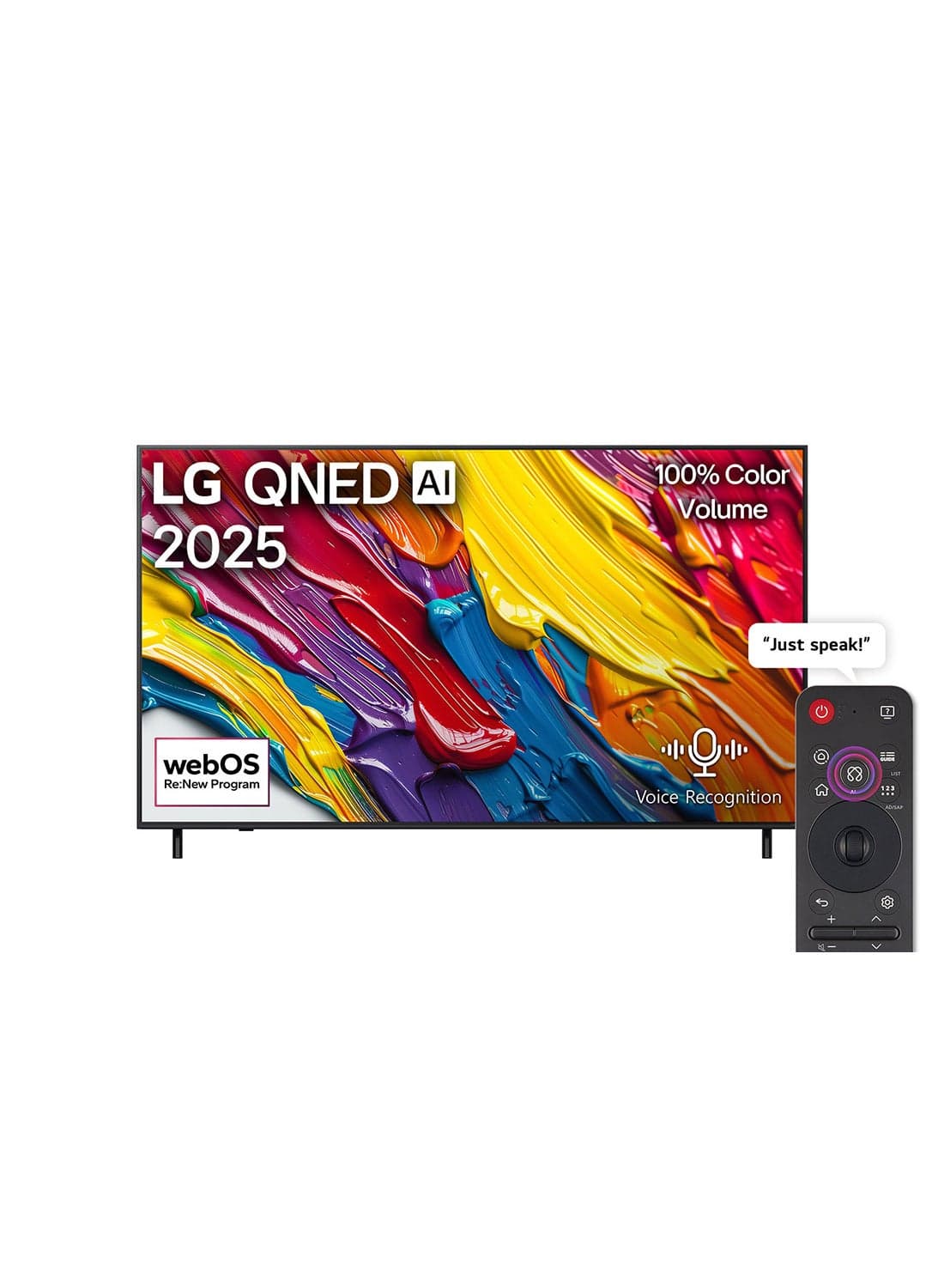 75 inch LG QNED AI QNED82 4K Smart TV AI Magic remote HDR10 webOS25 2025 75QNED82A6A-AMAG Black