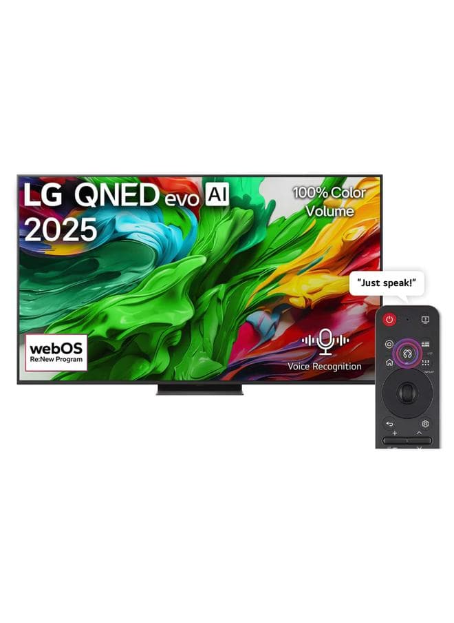 55 inch LG Mini-LED QNED EVO AI QNED86 4K 144Hz Smart TV AI Magic remote  webOS25 2025 55QNED86A6A-AMAE Black