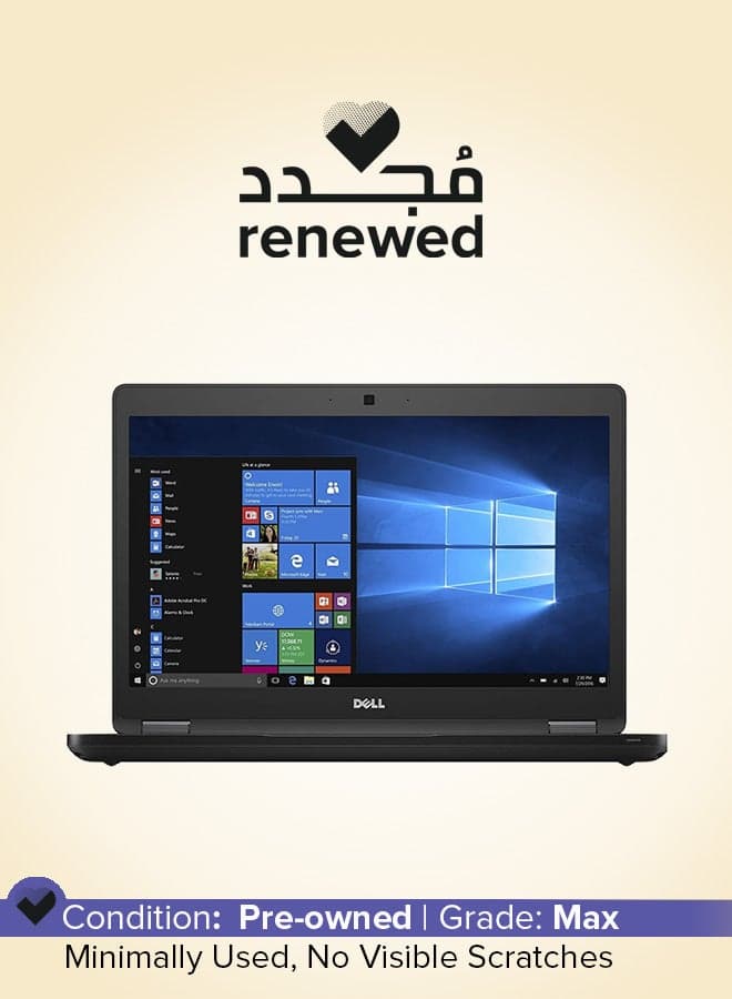 Renewed - Latitude 5480 Laptop With 14-Inch Display,Intel Core i5 Processor/7th Gen//Dual Core/8GB RAM/256GB SSD/Intel HD Graphics 620/Windows 10 English Black