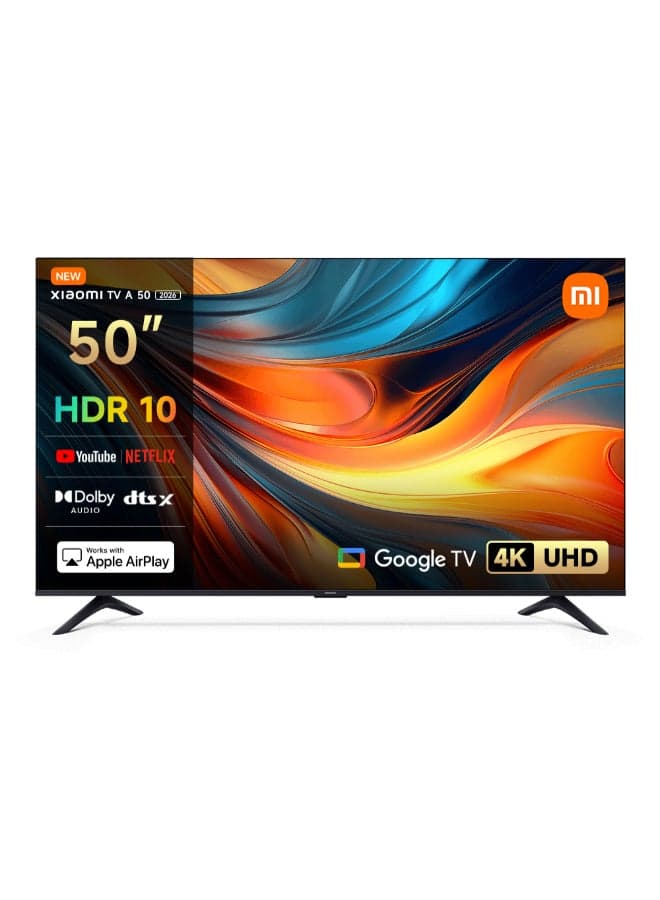 TV A 50 2026 Google TV™, 4K UHD image quality Dolby Audio & DTS:X, Metallic design, Game Boost mode 120Hz L50MB-AME Black