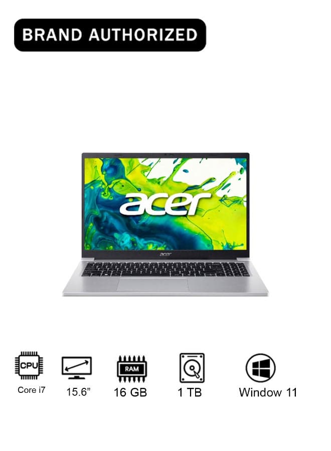Aspire Lite AL15 Laptop with 13th Gen Intel Core i7-13620H 10 Cores Upto 4.9GHz/16GB DDR5 RAM/1TB SSD Storage/Intel UHD Graphics/15.6" FHD IPS SlimBezel Display/WiFi-6/Win 11/ English Light Silver