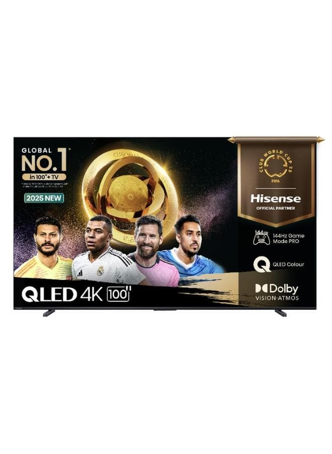 100 inch QLED 4K Smart TV 144 Hz, 8 Years VIDAA OS Updates 100Q7Q Black