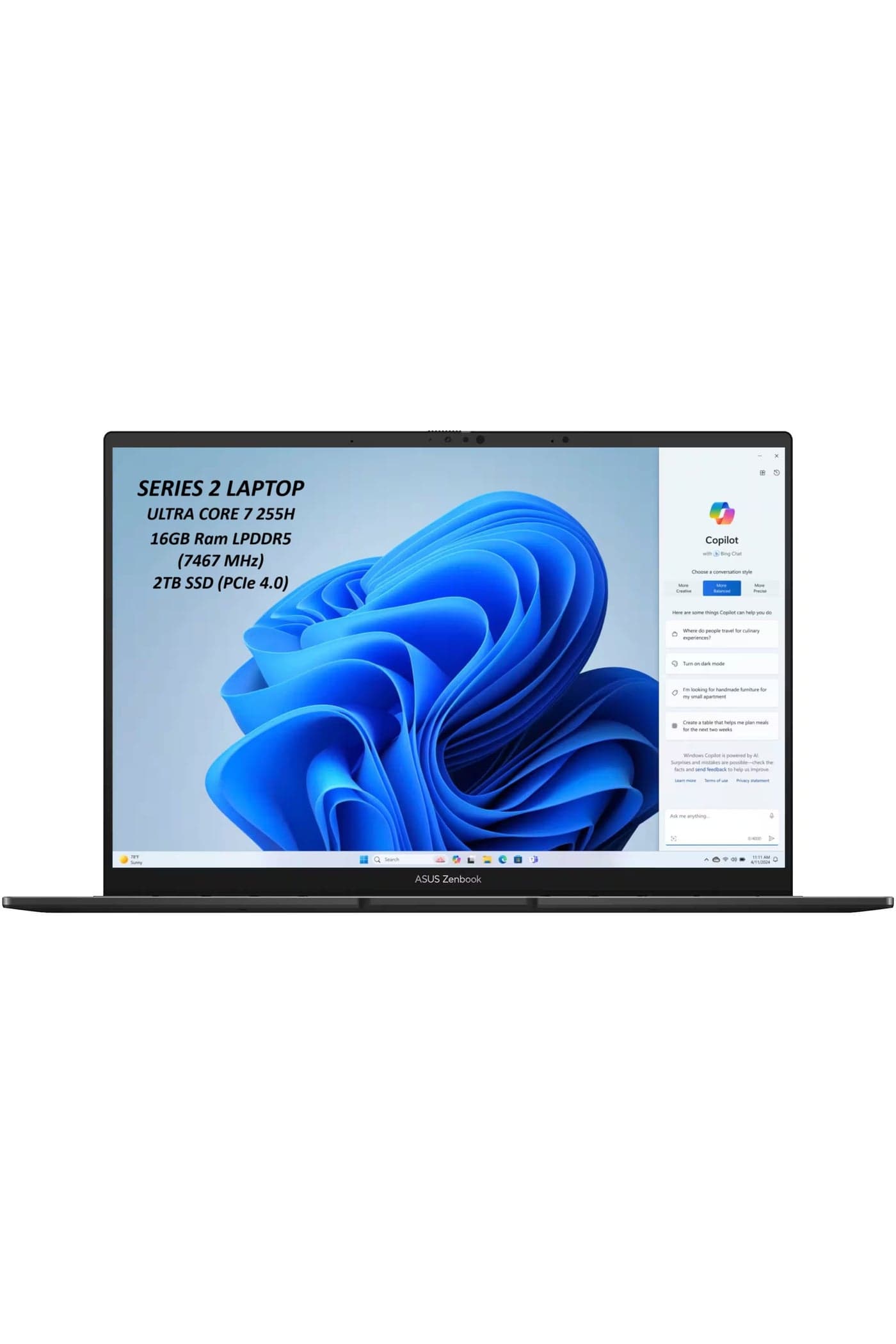 ZenBook 14 OLED Laptop With 14-Inch WUXGA Touchscreen Display, Core Ultra 7 255H Series 2 Processor/16GB RAM/2TB SSD/Intel Arc Graphics/Windows 11 Home (Upgraded) English Jasper Gray