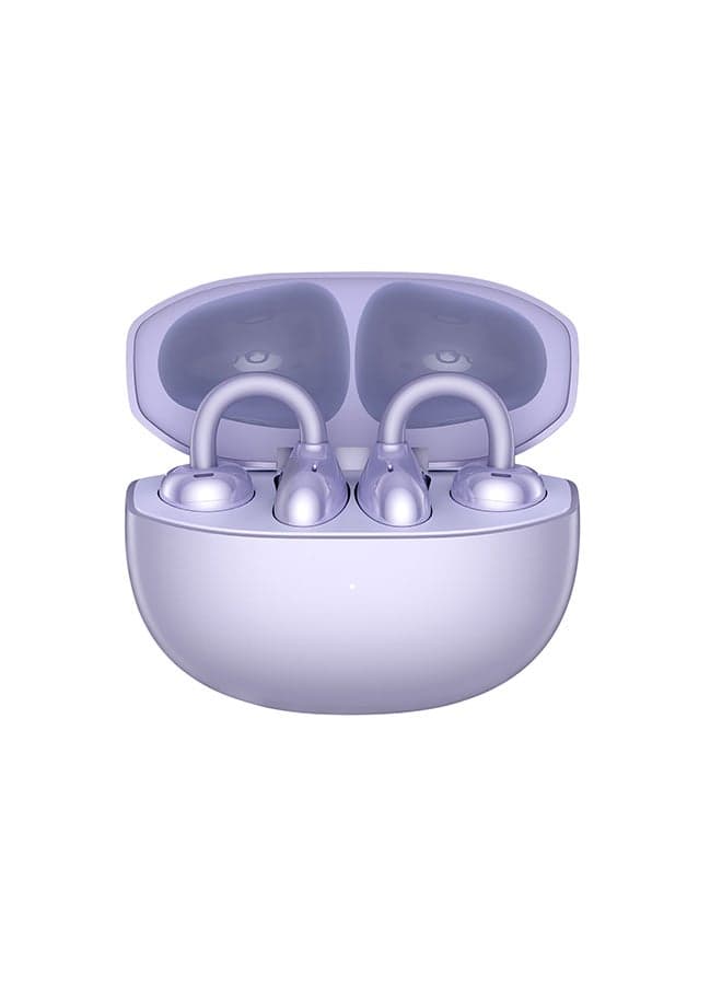 Honor Choice Earbuds CLIP Wireless Earphones, Open-Ear Bluetooth Earbuds, Feather-Like Wearing, 36 Hour Long Battery Life (2025 Model) Purple Purple