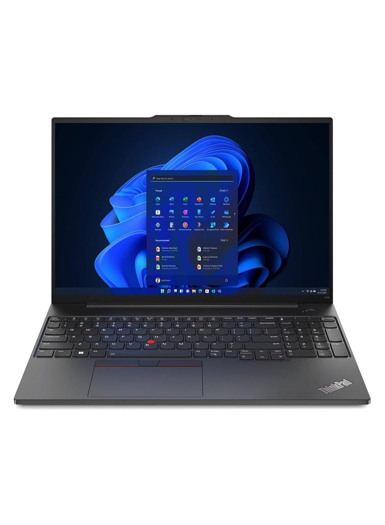 ThinkPad E16 Gen 1 Laptop With 16-Inch Display, Core i7-1355U Processor/16GB RAM/512GB SSD/Intel Iris Xe Graphics/Windows 11 Pro English/Arabic black