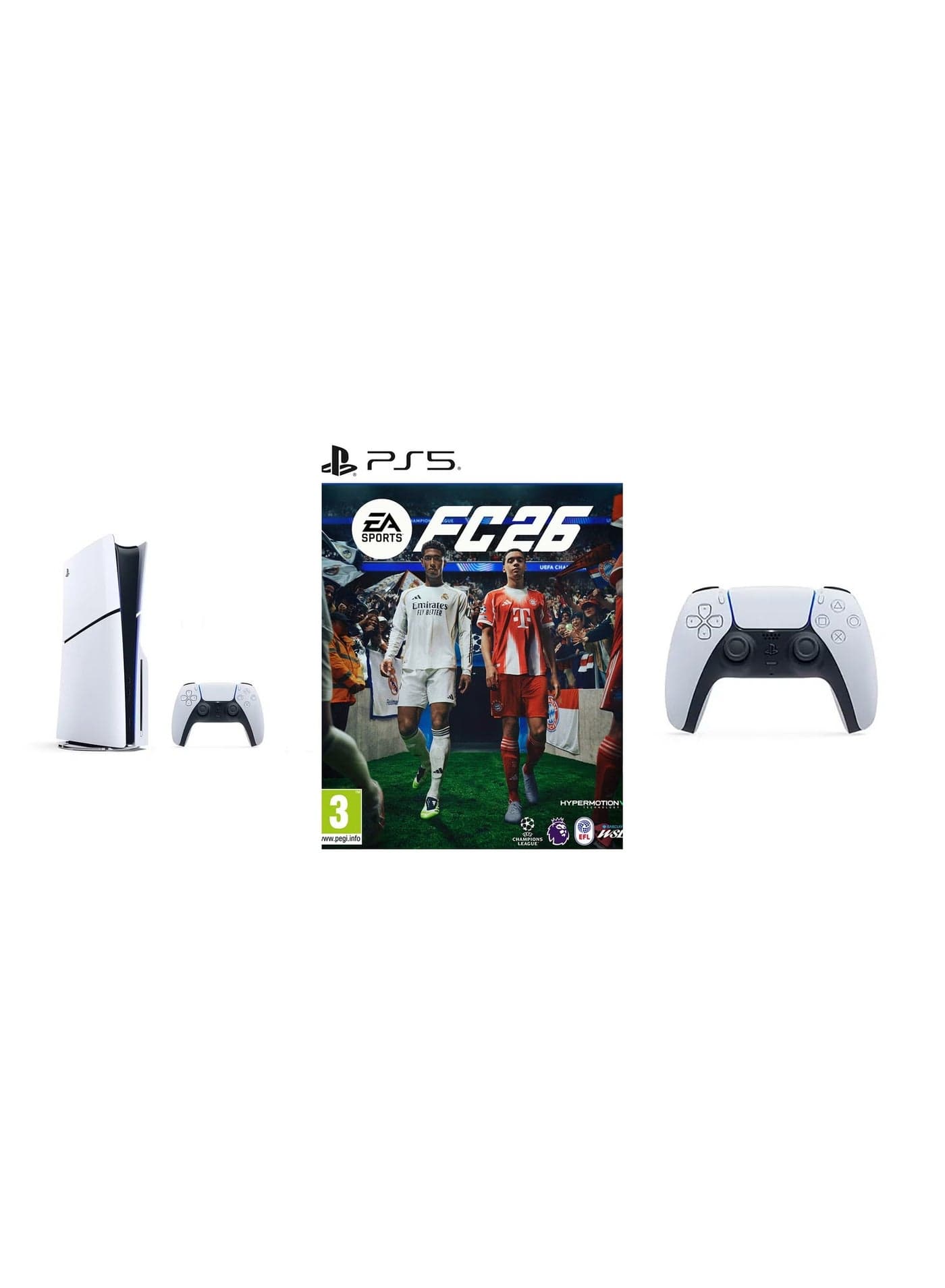 PlayStation 5 Disc Slim Console With Extra White Controller And FC 26 - (International Version)