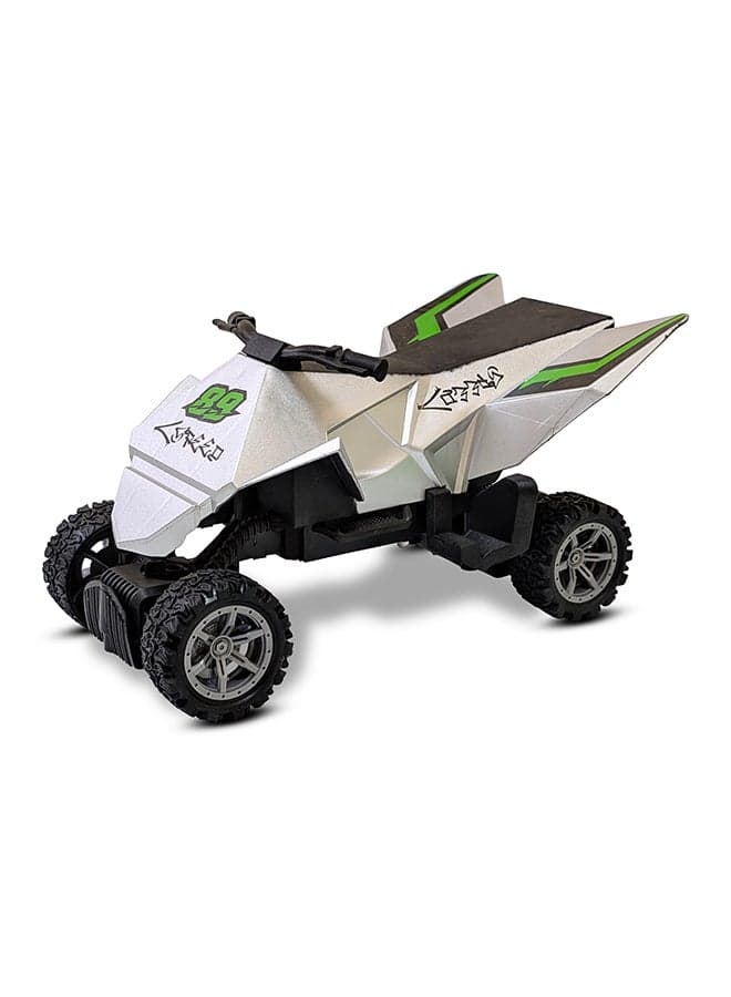 Mytoys Moto Off-Road Cyber Motorcycle – 4WD Remote Control Stunt Vehicle with Colourful Lights, 27MHz, for Kids
