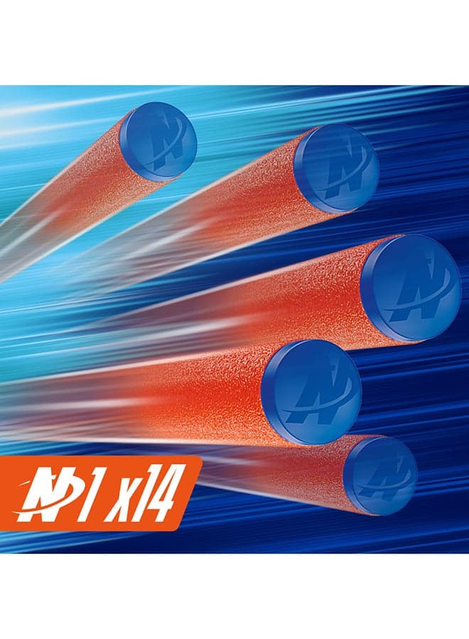 Nerf Loadout Shadowspeed Recon Blaster includes 14 Nerf N1 Darts | 14-Dart Storage Attachment | 6-Dart Revolving Cylinder for 8+ Years | G1759