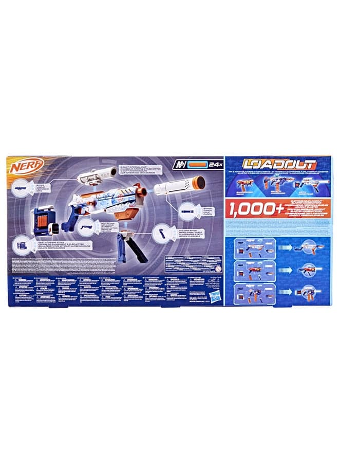 Nerf Loadout Arctic Zerostriker Blaster includes 24 Nerf N1 Darts | 4 Interchangeable Attachment Accessories | 6-Dart Internal Clip for 8+ Years | G1763