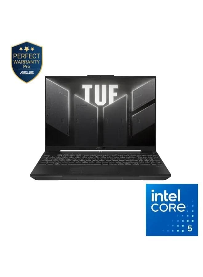 FX607VJ-RL805W ASUS TUF Gaming F16 Laptop with 16 inch FHD / Core™ 5 Processor 210H / 8 GB RAM / 512 GB SSD / NVIDIA® GeForce RTX™ 3050 Laptop GPU / English/ Win11/Mecha Gray English Mecha Gray
