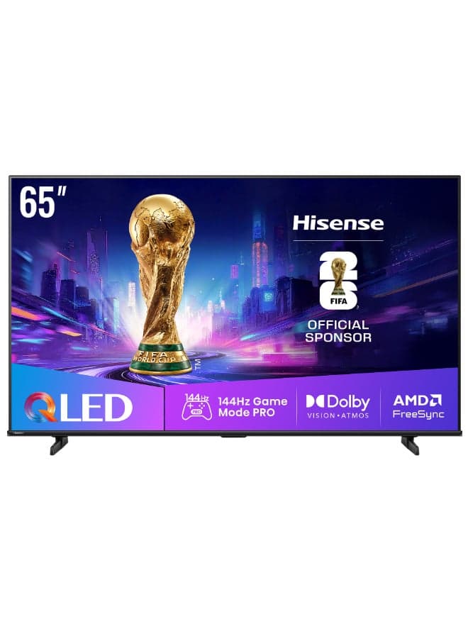 65-inch QLED 144Hz Game Pro Smart TV E8Q-Quantum Dot Colour, AI Picture, Dolby Vision, Dolby Atmos, Share to TV, Voice Control, Filmmaker Mode, Youtube, Netflix, Disney+ (Middle East Version) 65E8Q Black