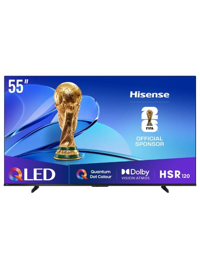 55 inch QLED 4K Smart TV 55E7Q,HSR 120Hz Quantum Dot Colour,Dolby Vision.Atmos,Game Mode Plus,Voice control,AI Light Sensor,350 nits Typical brightness,8 Years OS Update 55E7Q Black