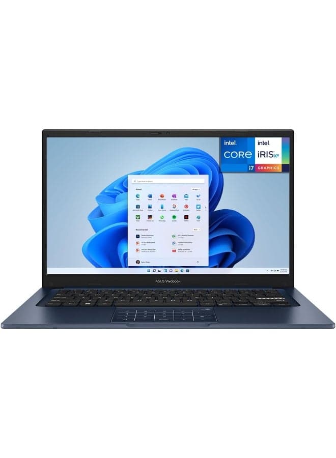 (Upgraded Version) Vivobook 14 (2025) -13th Gen Laptop - Intel Core i7-1355U / 14inch FHD Display / 12GB RAM / 512GB SSD / Intel UHD Graphics / Wi-Fi 5 / Windows 11 Home / Quiet Blue English/Arabic Quiet Blue