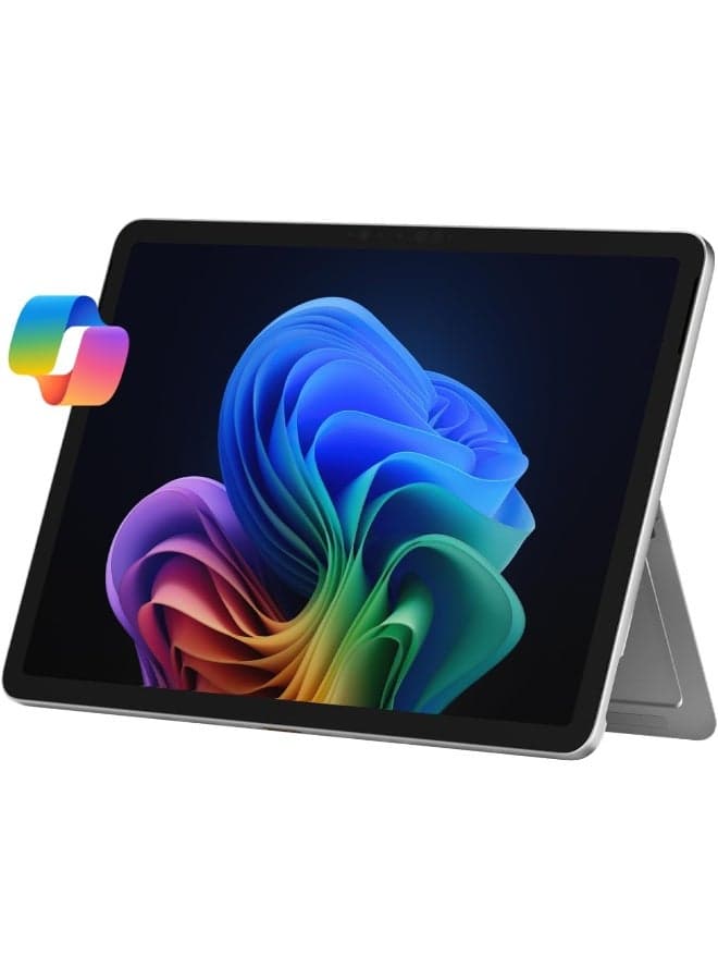 Surface Pro 12 Copilot+ PC, Snapdragon X Plus 8-Core Processor, 16GB RAM, 256GB SSD, 12 Inch 2196 x 1464 QHD Touchscreen, Windows 11 Home English/Arabic Platinum