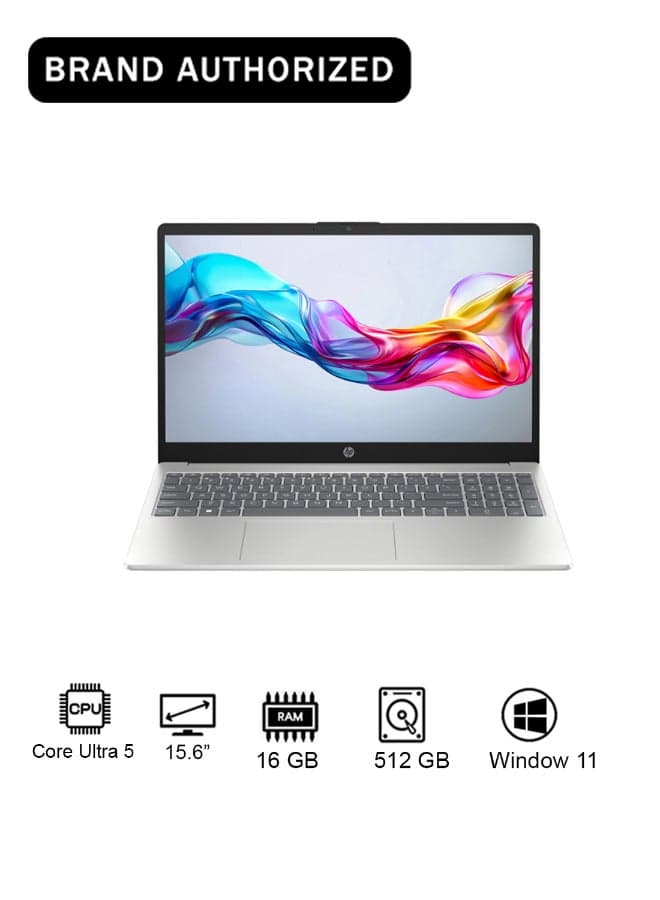 15-fd1020ne Laptop With 15.6-Inch Display, Core Ultra 5 Processor/16GB RAM/512GB SSD/Intel Arc Graphics/Windows 11 Home Natural Silver