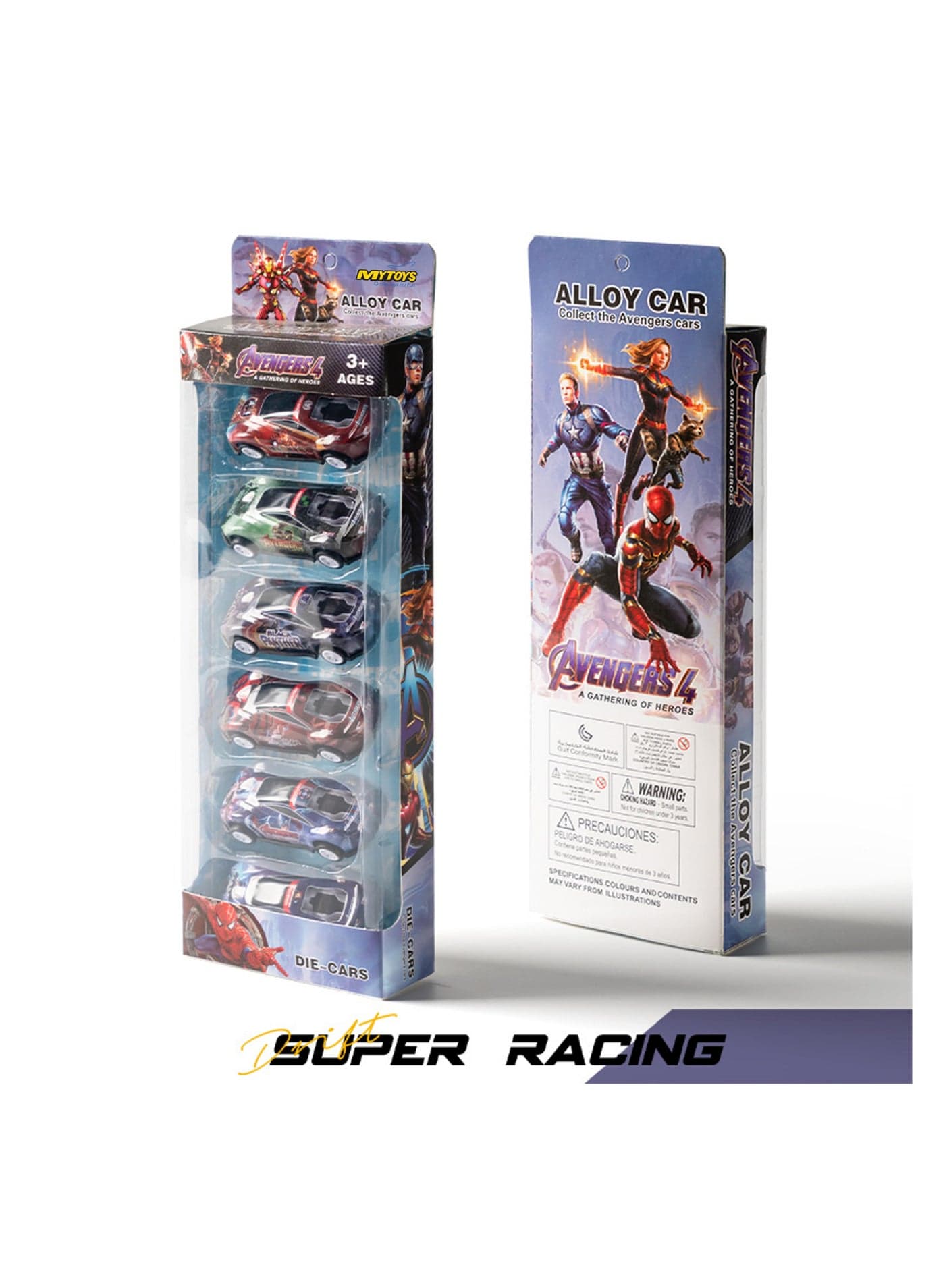 Mytoys Marvel Avengers Die-Cast Car Set – 6 Alloy Toy Cars with Superhero Designs