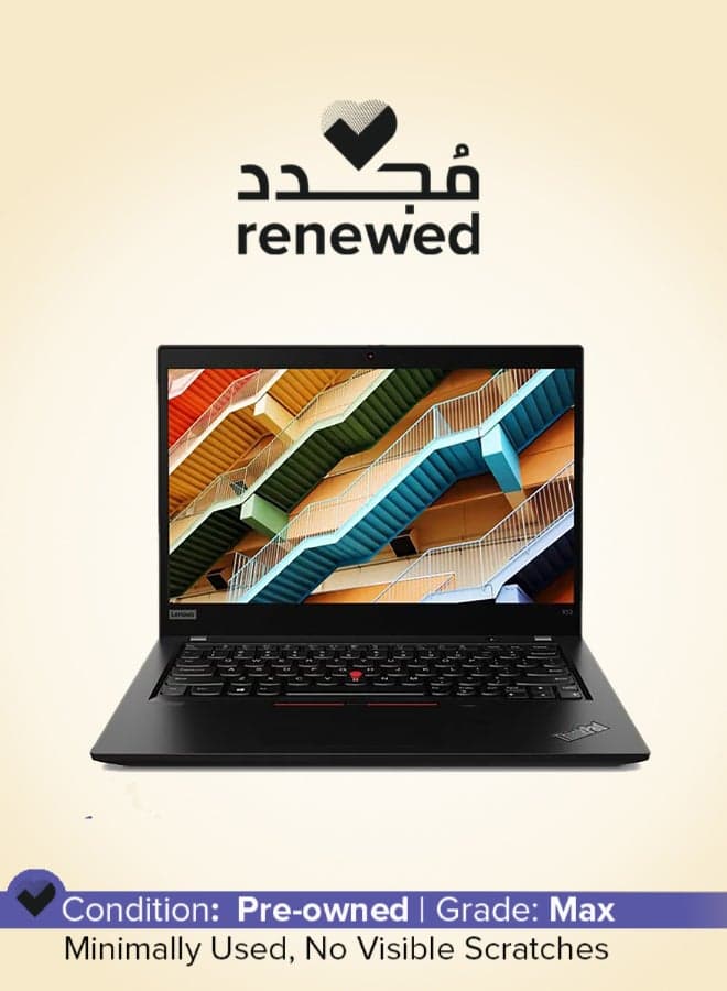 Renewed -  ThinkPad X13 Laptop With 13.3-Inch Full HD Display, Core i5 Processor/10th Gen/16GB RAM/256GB SSD/Intel HD Graphics/Windows 10 English black