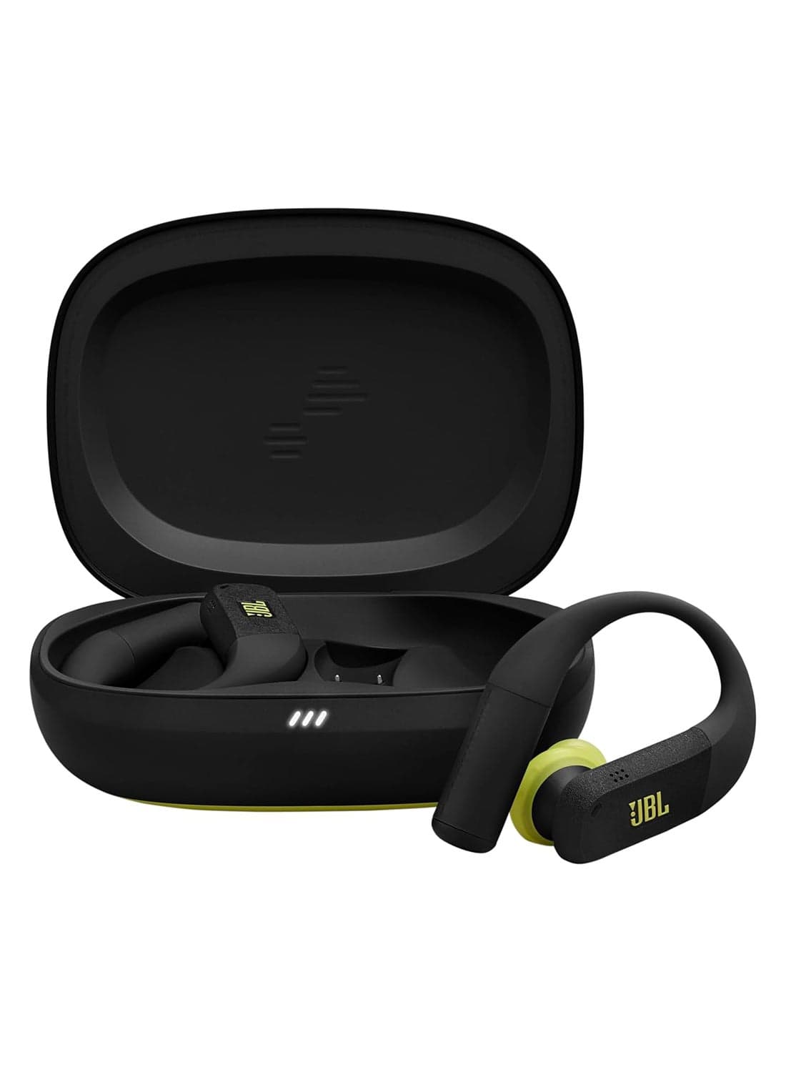Endurance Peak 4 True Wireless Sports Headphones with Bluetooth and Noise Cancelling, 48 Hours Battery Life, TwistLock Secure Fit, IP68 Water/Dust Protection, JBL Pure Bass Sound Black/Lime