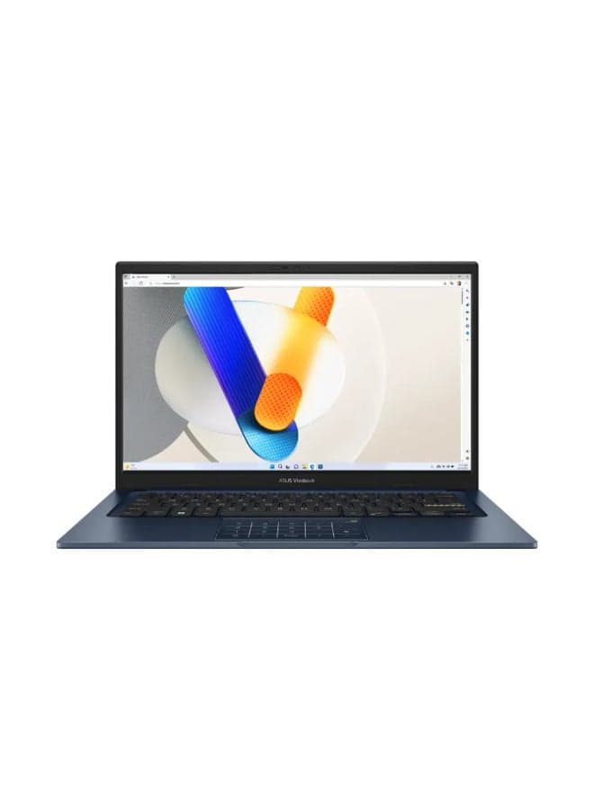 X1404VAP-V14-C58256, Vivobook 14 14" FHD IPS Laptop Intel Core 5 120U Processor, 8GB DDR4 RAM, 256GB SSD, Windows 11 Home Quiet Blue
