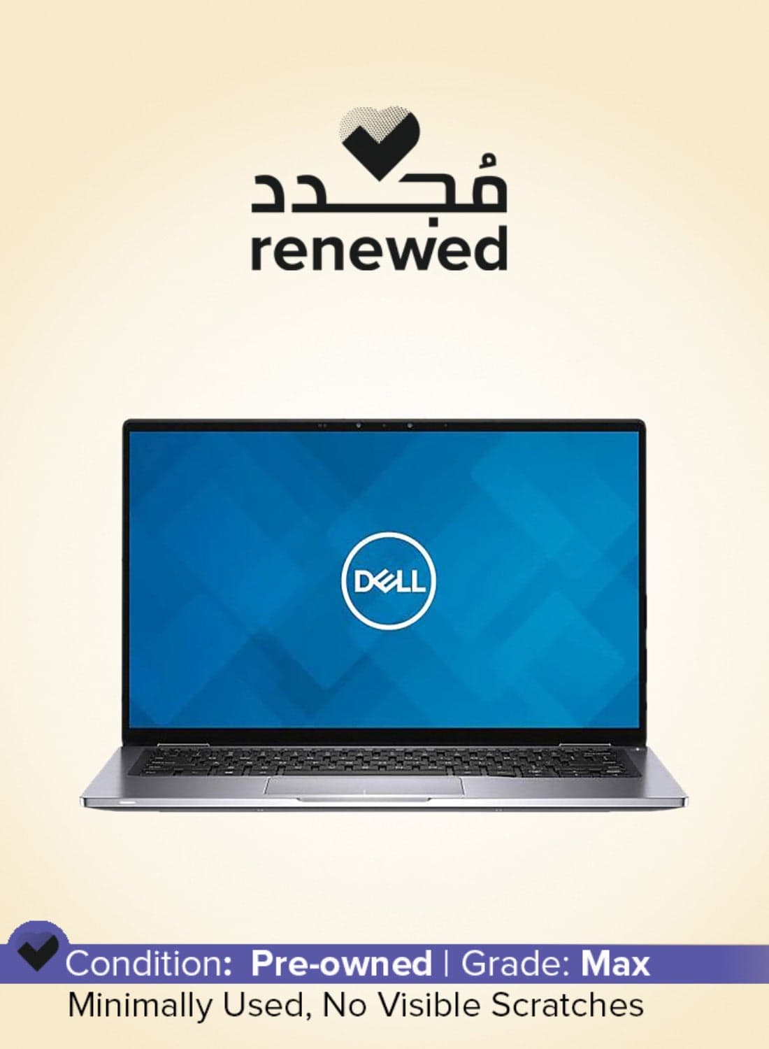 Renewed - Latitude 7400 Laptop With 14-Inch FHD Display, Intel Core i5-8365U Processor/8GB RAM/256GB SSD/Intel UHD Graphics/Windows 10 Pro silver