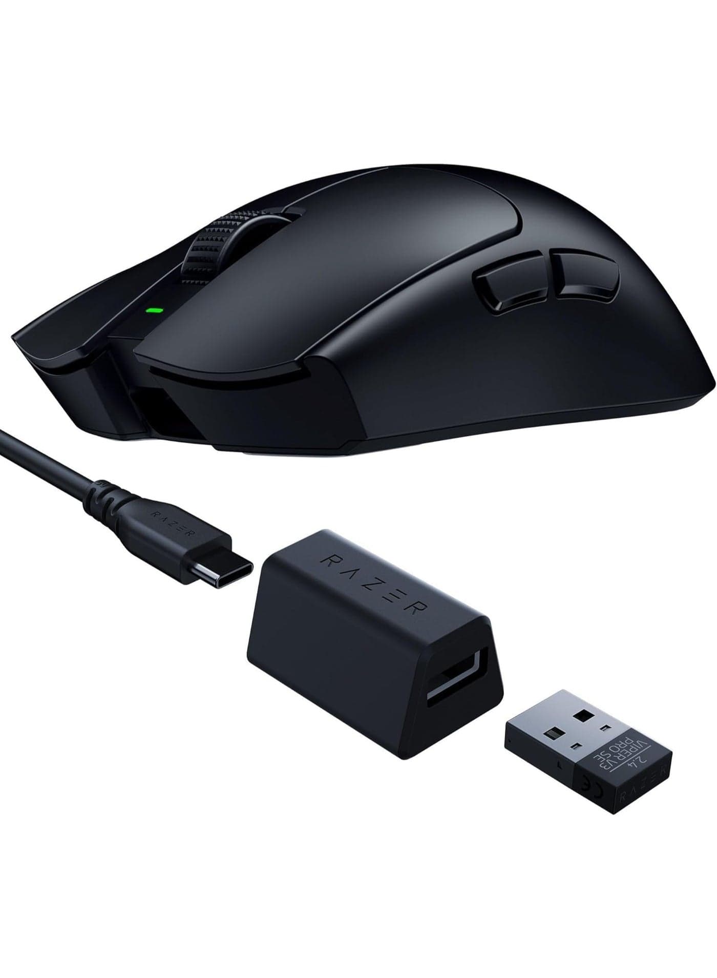 Razer Viper V3 Pro SE Wireless Gaming Mouse: 54g Lightweight, 1K Polling Dongle, 35K DPI Optical Sensor, Gen3 Optical Switches, Symmetrical Shape, 8 Programmable Controls, 95 Hr Battery - Black