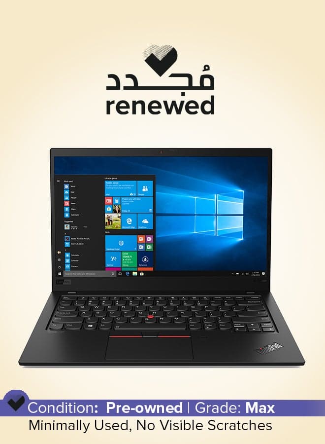 Renewed - ThinkPad X1 Carbon Gen 7 Laptop With 14-Inch Touch  Full HD Display,Intel Core i5-8365U/Quad Core/8th Gen/8GB RAM/256GB SSD/‎Intel HD 630 Graphics/Windows 10 Pro English Deep Black