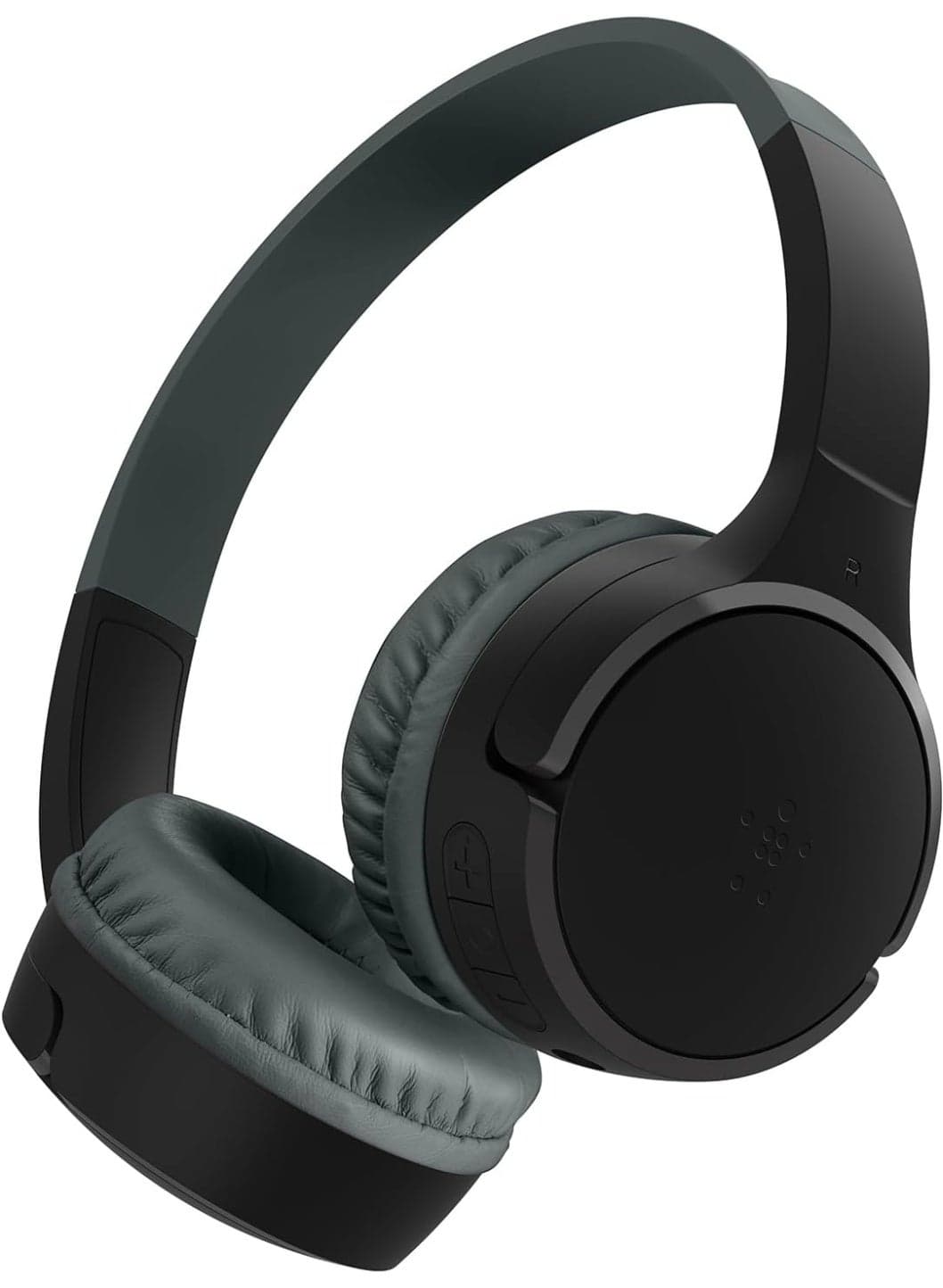 SoundForm Mini Kids Wireless Headphones with Built-In Microphone, 30H of Playback Time, & Fun Stickers - Over-Ear Headsets for Online Learning, School, Travel, iPhone, iPad, Galaxy - Black black