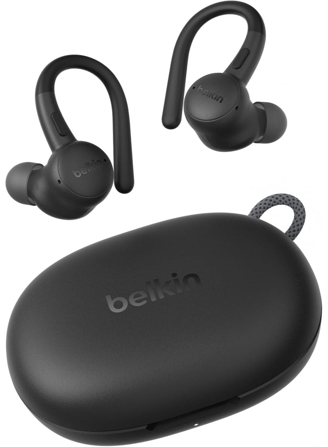 SoundForm ActiveFit Wireless Earphones with Built-in Microphone, USB-C Fast Charging, 36H Battery Life, IP54 Water Resistance - Bluetooth Earbuds for iPhone, iPad, Galaxy, Pixel, & More - Black