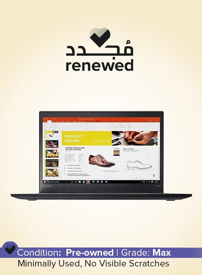 Renewed - Thinkpad T470s Laptop With 14-Inch Full HD Display, Core i5 Processor/6th Gen/Dual Core/8GB RAM/256GB SSD/Intel Arc Graphics/Windows 10 English Graphite