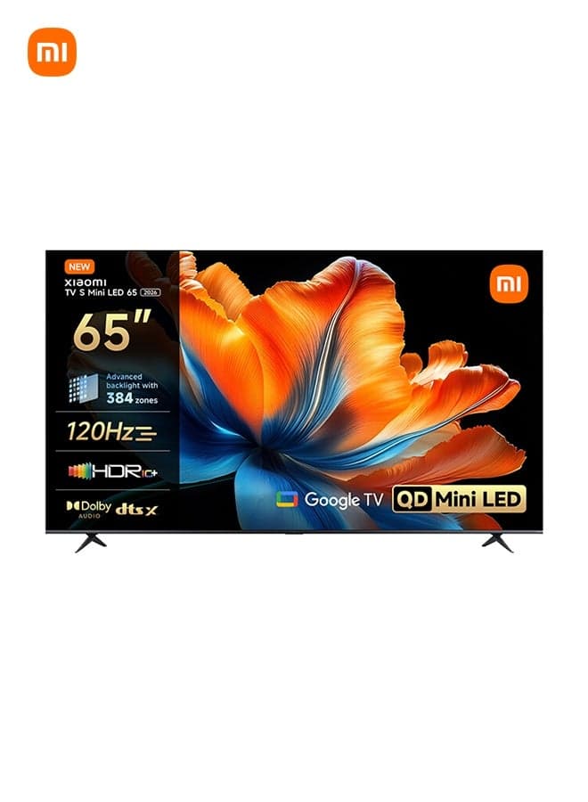 TV S Mini LED 65" 2026, QLED Mini LED, 4K UHD, Smart TV with Google TV, HDR10+, Triple Tuner, DVB T2, 60Hz with 120Hz Game Boost Mode, MEMC, Dolby Audio, Airplay 2 L65MC-SME Black