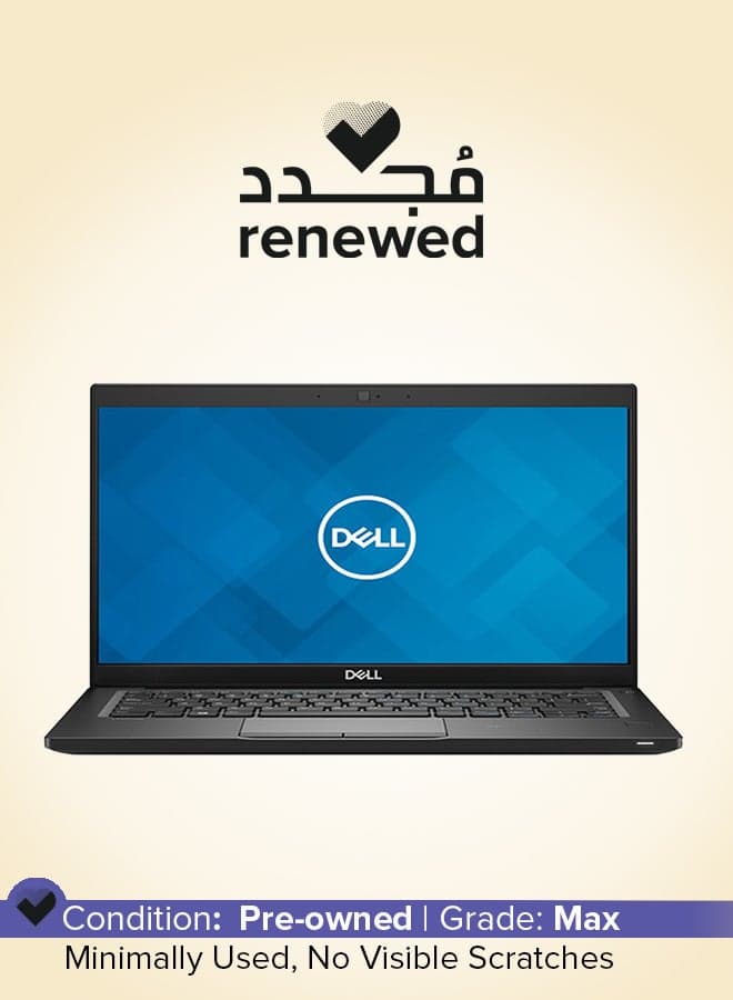 Renewed - 7390 Laptop With 14-Inch HD LED Display,Core i5-8265U/DDR4/Quad Core/8th Gen/8GB RAM/256GB SSD/Windows 10 English black