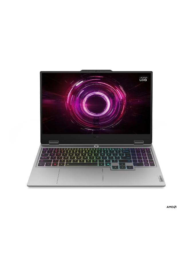 LOQ 15AHP10 Gaming Laptop, 15.6" FHD 144Hz IPS Display, AMD Ryzen 7 250, 16GB DDR5 RAM, 512GB SSD, NVIDIA GeForce RTX 5060 8GB Graphics, Wi-Fi 6, Backlit Keyboard English Luna Grey