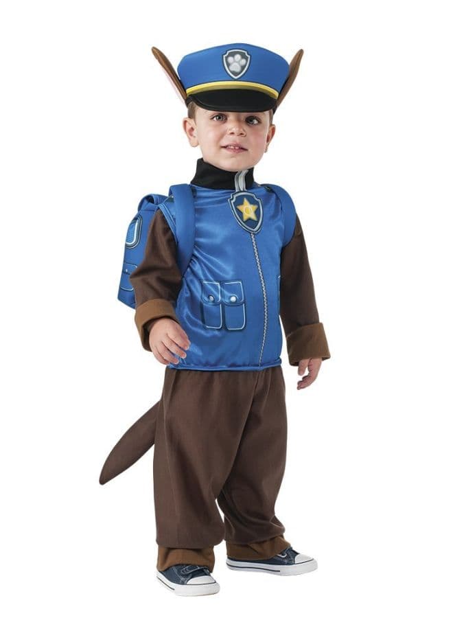 Paw Patrol Deluxe Chase Costume - Small 104cm
