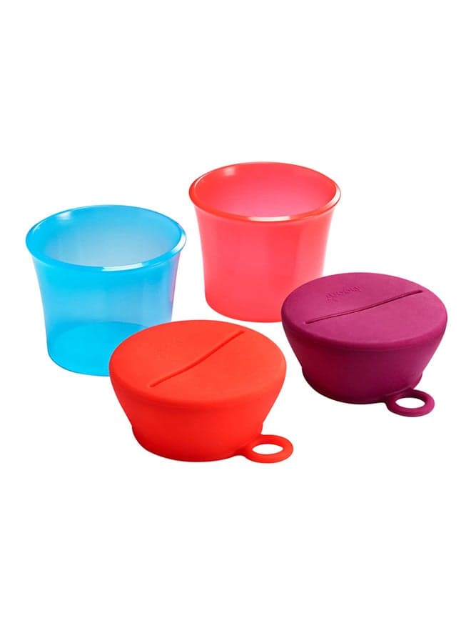 Snug Baby/Toddler Snack Container Food Silicone Lid w/ Cup Storage 9m+ Pink