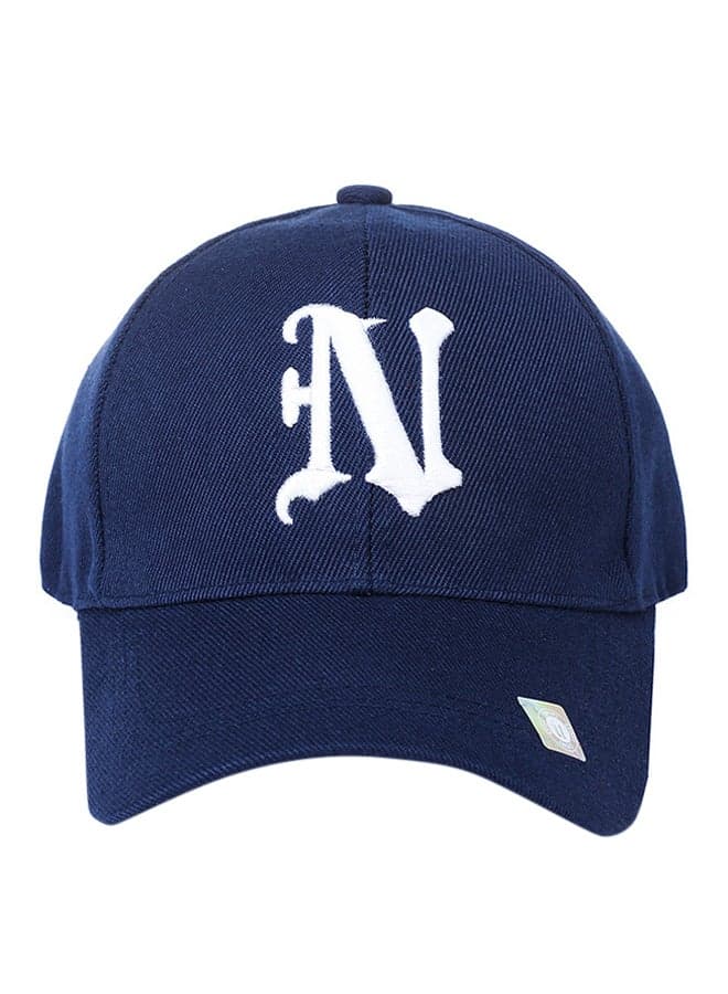 Letter  Embroidered Baseball Cap Blue