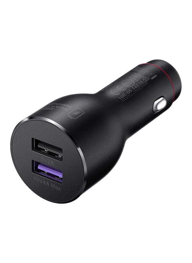 Dual USB Car Adapter Dark Grey