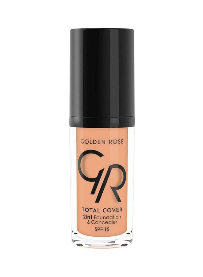 Golden Rose Total Cover 2-In-1 Foundation And Concealer Spf 15 09 Warm Rose