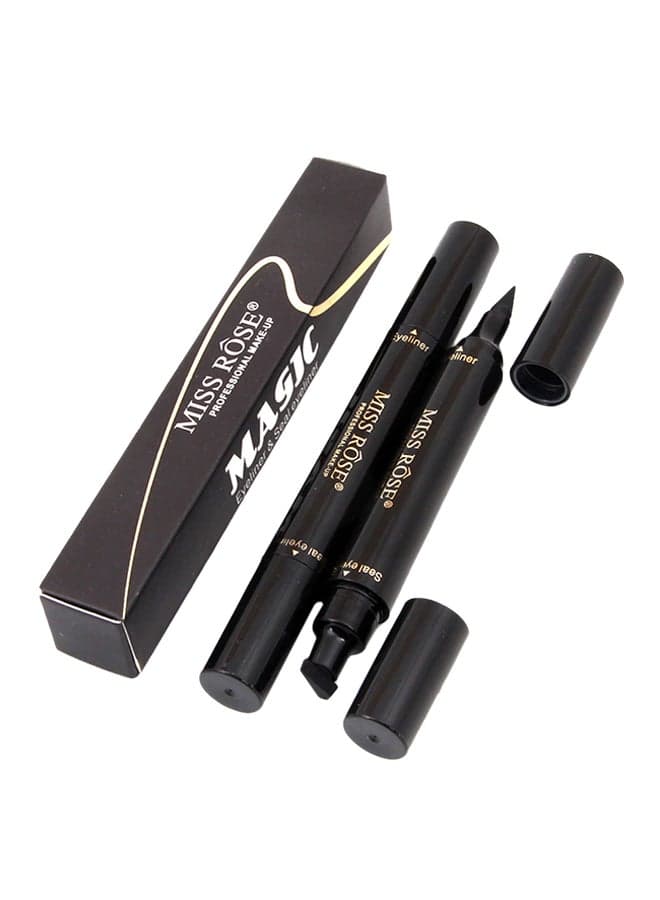 Longlasting Waterproof Quick-Dry Stamp Eyeliner Pen Black