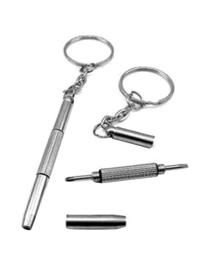 Multifunction Eyeglass Screwdriver Mini Hand Tool 3 In 1 Eyeglass Screwdriver With Key Chain