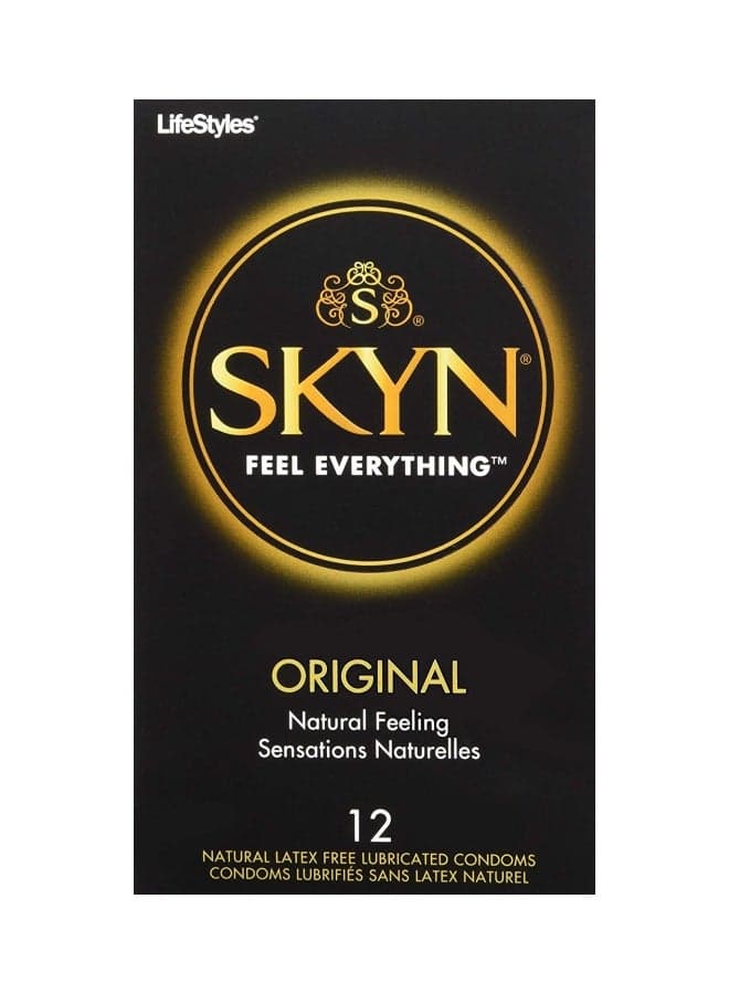 SKYN Original - Natural Latex Free Lubricated Comdoms- 12 Count